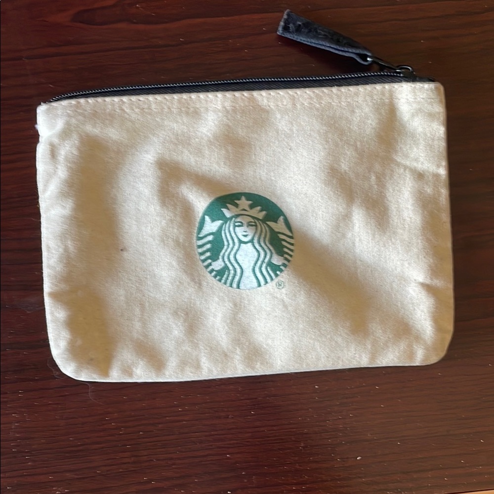 Starbucks Cream Pouch pencil holder